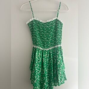Women’s Green Floral Romper
